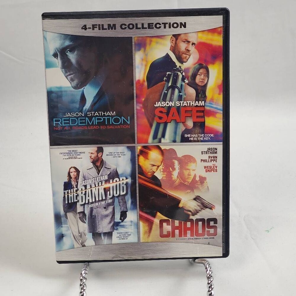 Jason Statham 4-Film Collection DVD (Redemption, Safe, The Bank Job, Chaos)
